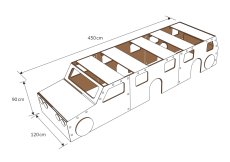 画像2: 　リムジン型　特大ぬりえダンボールカー　【送料込】 (2)